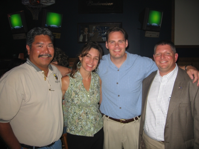 Duane Nakanishi, Chris Sayers & Dean Hockney realize the picture is definitely going to be better when Kim Gross (Doak) joins in.