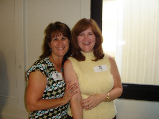 Karen Lawson Burk and Jan Clowers Newell renew freindship.