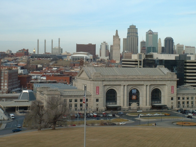 Union Station and Downtown from the WWI Memorial