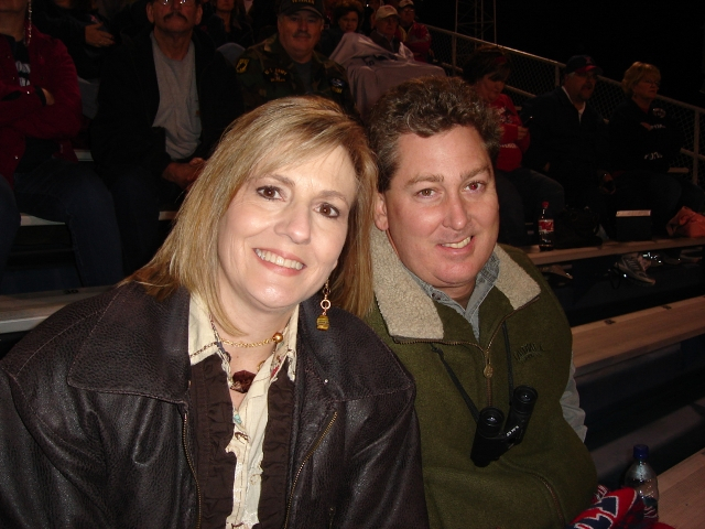 Chere and husband Steve at Homecoming game.