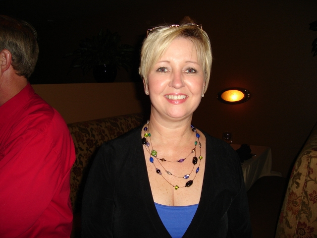 Joanne Caldwell Bayles at Canards which she owns.  Beautiful Restaurant.  Thanks for having us Joanne! 