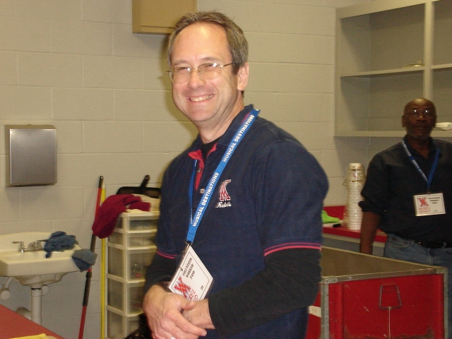 John Steinbeck works concession at Homecoming.  Part of still having kids in school!