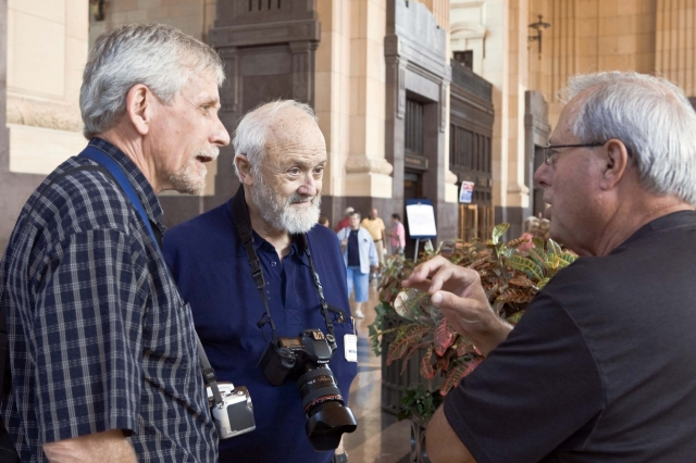 Classmates at Union Station Don Mason, Bill Calvin, Conrad Sankpill