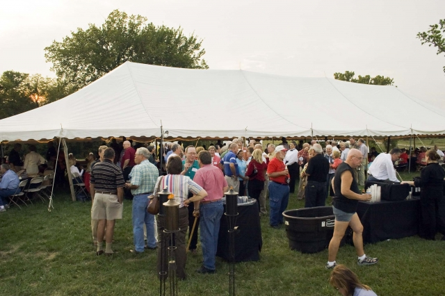 The tent at the barn party