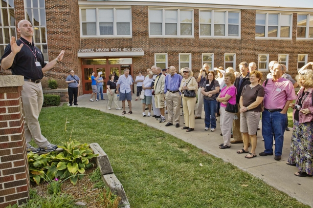 Tour group at Shawnee Mission
