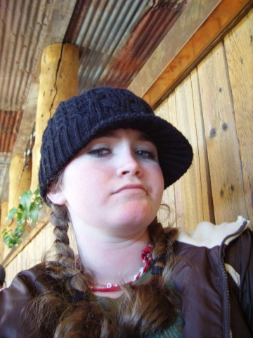 My (David Goldbergs) eldest daughter, Vanessa, taking a self portrait at a restaurant in Basalt, Colorado.