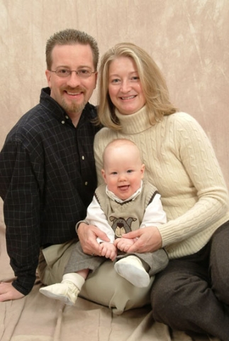 Eric Greene, wife Amy and son Evan. Photo taken Thanksgiving weekend, 2006.