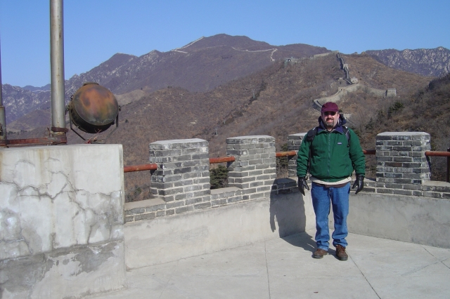A picture taken on a COLD day in Bejing on the Great Wall of China in March 2005.