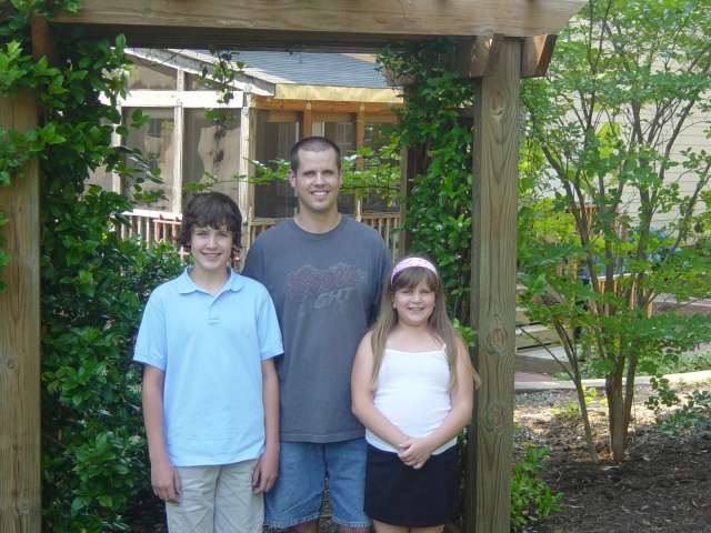 Mike Smith and son Connor, 13, and daughter Cady, 8. Fathers Day 2007.