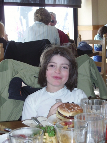 My (David Goldbergs) son Zachary in Aspen during our lunch break from an awesome day of snowboarding