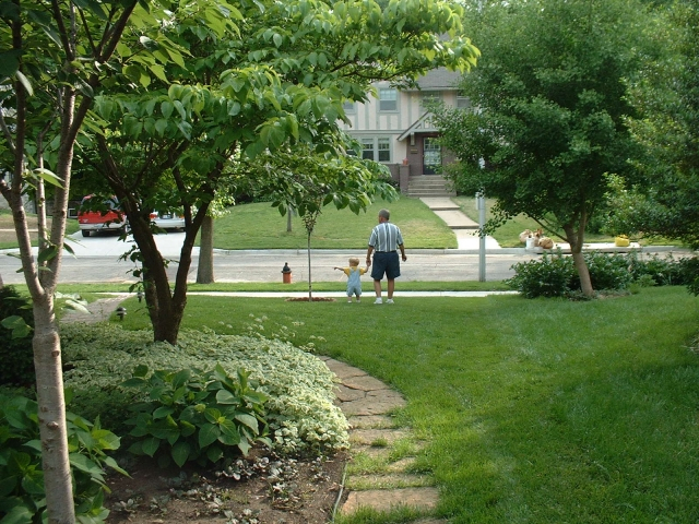 GRANDPA AND PEYTIE GOING FOR A WALK. Submitted by Elbert Smith