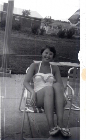 Susie Pottle at the pool.  Hope you dont mind, Susie, that I posted it! Submitted by Sandra Tauberg Hess.
