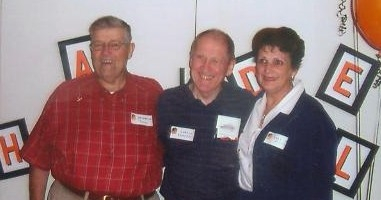 Wilbert (Sonny) miller,  Gordon Kauffman,  Barbara New Smith at Overland Park Grade School Reunion