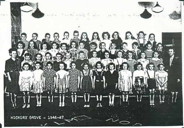 Hickory Grove 2nd grade 1946. Submitted by Peggy Willis.