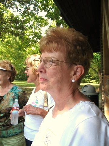 Doris Atherton Ranck in front with Lenora Prosser Graham and Janet Powell Dyson Fleener Hickory Grove Reunion