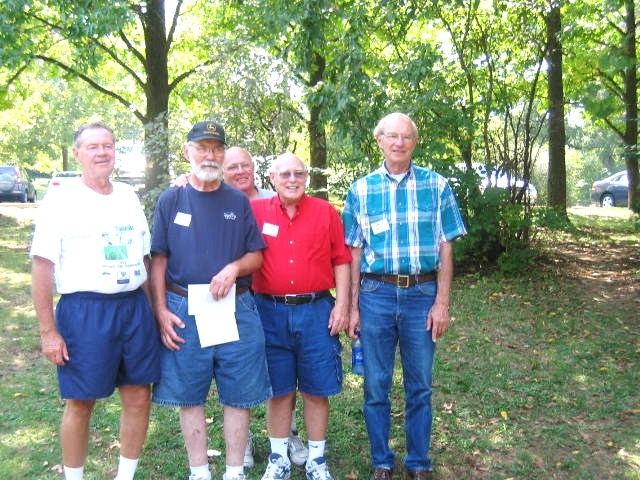 Bill Garrett,  Bob Gallagher,  Bob (Warrens brother),  Warren Haskin,  Charles Schultz at Antioch Park