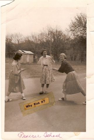 Judy Moore, Susie Pottle and Joanie Phillips  Why risk it? Submitted by Joanie Phillips Qualls.