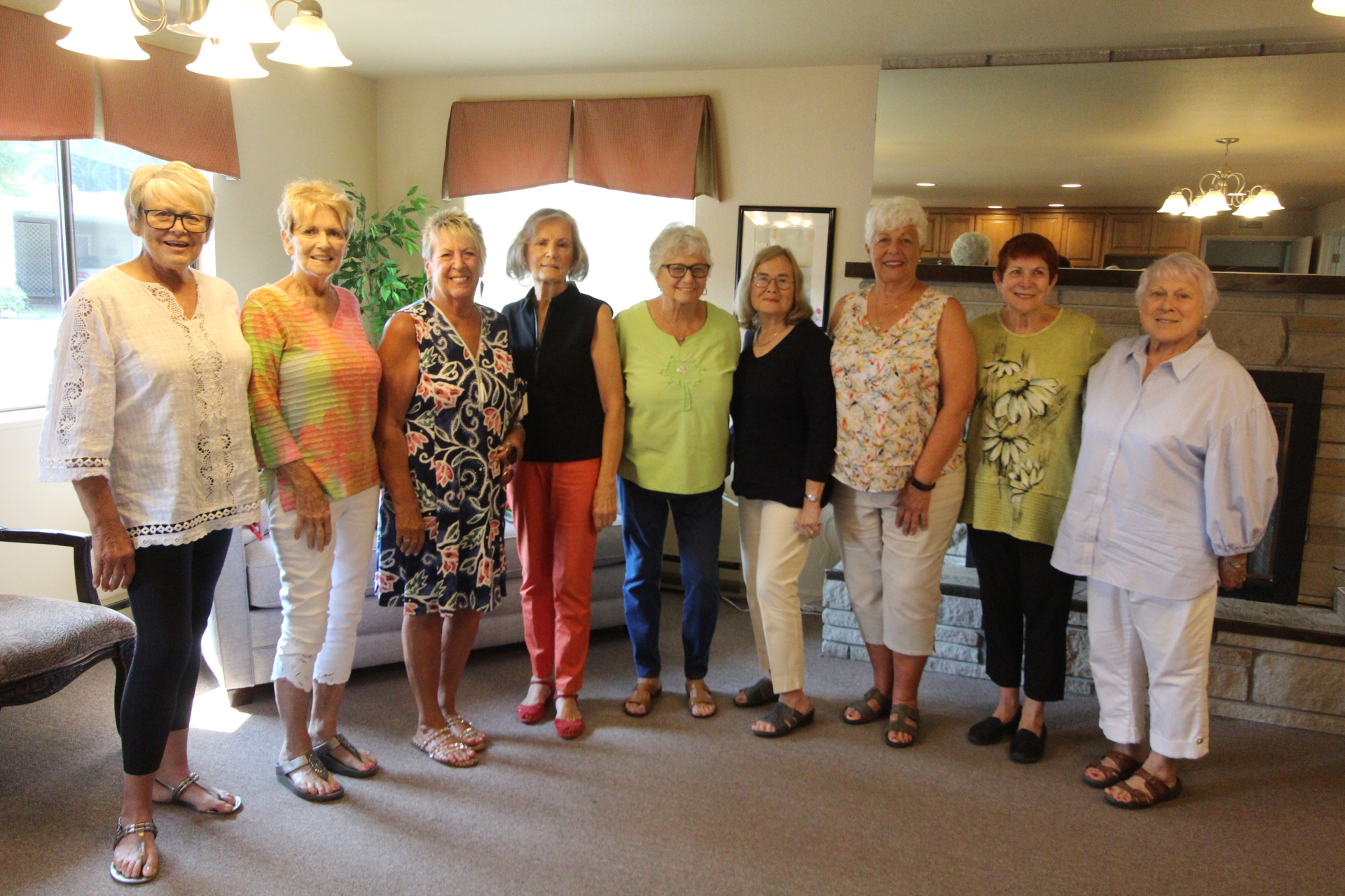 The Birthday Girls! Marnie Hurst Nunnemaker, Linda Cheney Hastings, Judy Water Brunett, Jayne Rucker Coe, Linda Hardy Hoff, Carol Wolden Flakus, Terry Roberts Mills, Peg Price Penny, Judy Manke Byrne
