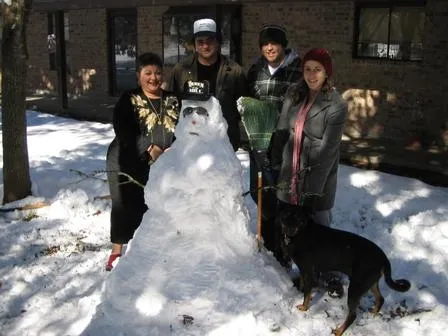 Christmas 2004: Cathy Habib-Park at home with her 3 children, Matt, Jeff, and Lindsey.