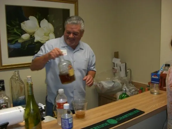 Kerry Caudle - Volunteer bartender at the hospitality suite