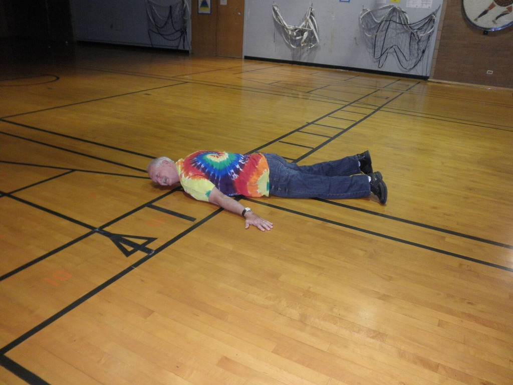 Pat Edwards in the gymnasium