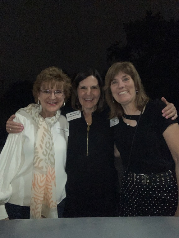 Linda Scarbrough, Marianne (Horvath) Govan and Kathy (Hafer) Kerr at the end of the evening wishing Linda a safe trip home to Tennessee!