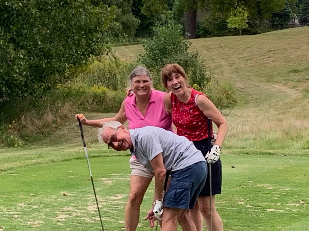Kim (Ford) Schoenknecht, Kathy (Hafer) Kerr, and Curt Gregory. Yes, we had fun acting goofy!