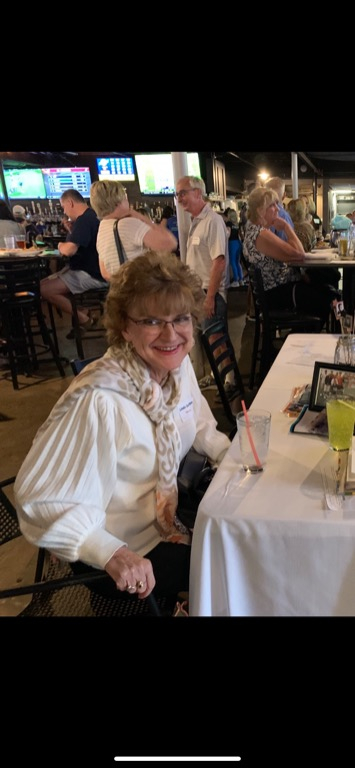 The BEAUTIFUL Linda Scarbrough and OUR LARGEST CONTRIBUTOR with her generous 2022 DONATION to our Reunion Fund! THANK YOU LINDA! Also, thank you for the gifts to the Reunion Committee! A lovely lipstick holder engraved with our names! You are too too kind