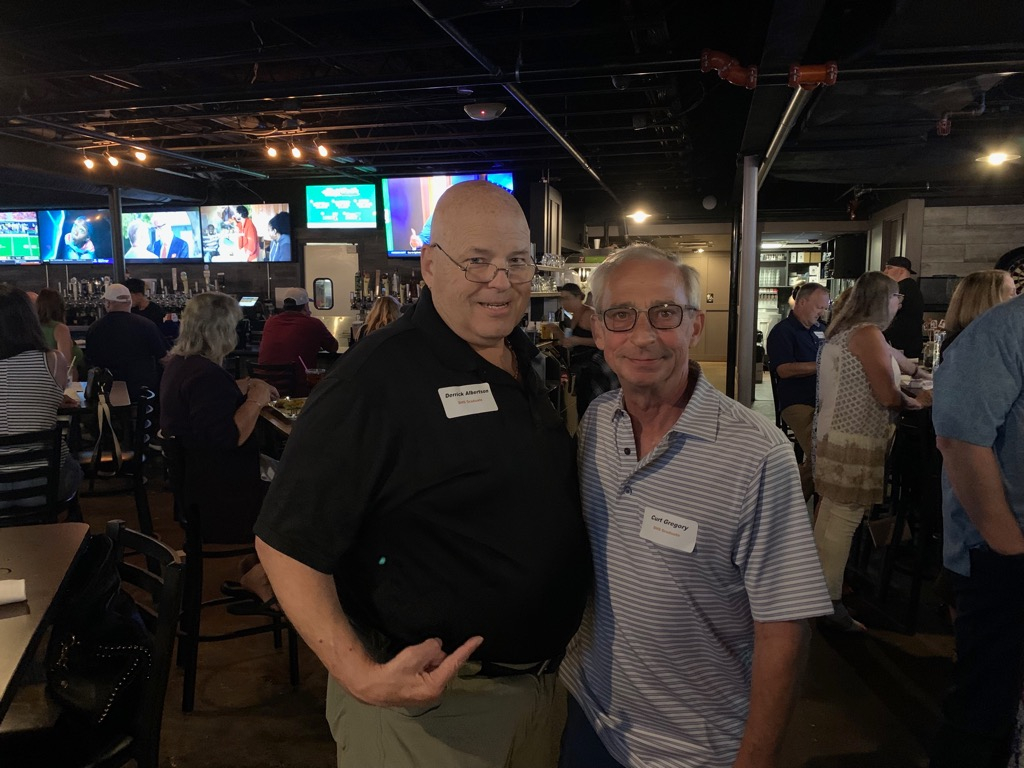 Derrick Albertson and Curt Gregory. What are you pointing at Derrick?  Besides an awesome man!