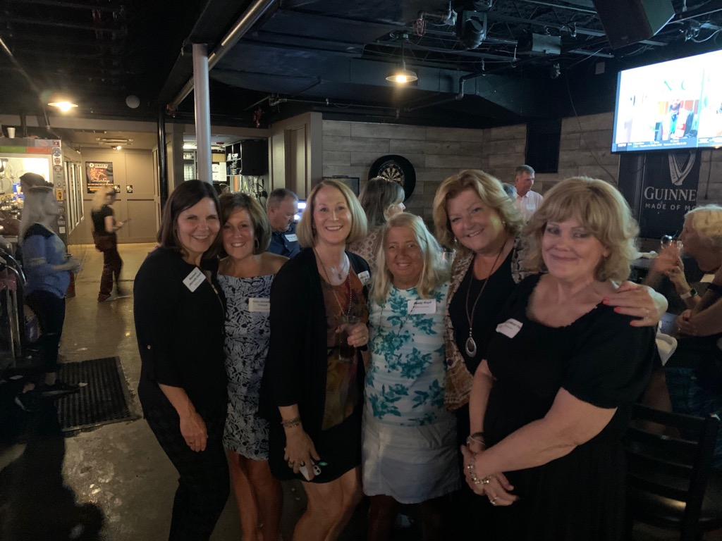 Marianne (Horvath) Govan, Patty (Greenup) Fritsch, Nancy (Hinchcliff) Sharp, Sandy Boyd, Kris (Shaefer) Garanich, Beth (LaMont) Frey. Great to see everyone!!