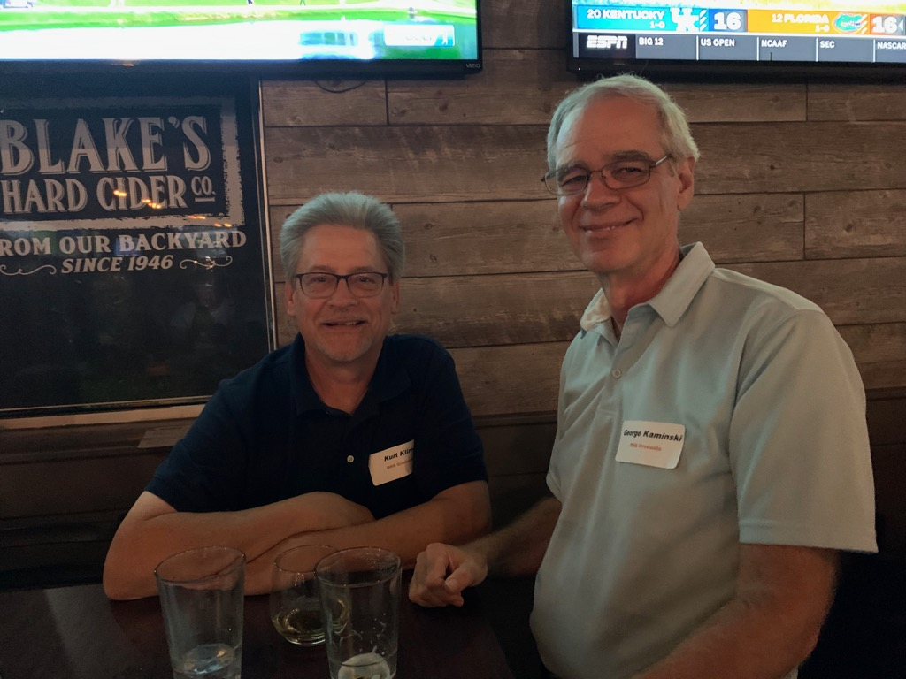 Two handsome men, Kurt Klim and George Kaminski! Great catching up . . .
