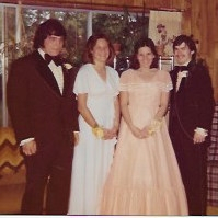 Dave White, Nancy Gass (Thomas), Marianne Horvath (Govan), Ed Evans at Nancys house on Vernon Street.
