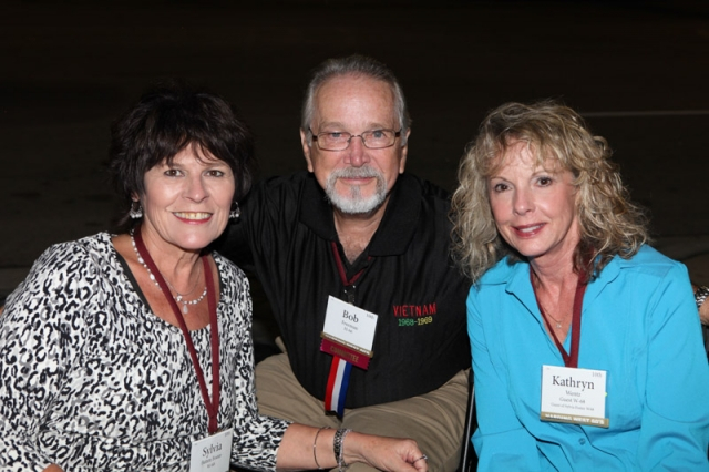 Sylvia Batten Foster (West 68), Bob Freeman (Harding 66) and Kathryn Wentz