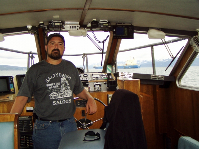 Captain Paul Baylink on the Pilot Boat Katmai in Homer, Alaska
