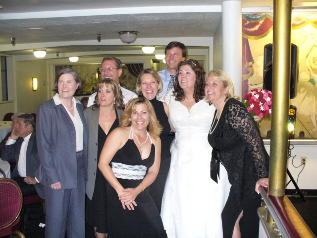 At Bonnie Bodines Wedding, March 17, 2007 - Dawn (Wiley) Butler, Lori (Zdunowski) Swift, her husband, Michael, Marla (Stansbury) Lott, Laura (Boberick) Case, Paul Phillips, Bonnie (Bodine) Lawler, and Julie (mcCloud) Phillips