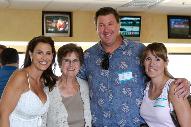 Catherine, Mrs. Murano, Kirk Herold (87) and Jill Herold at the Track Party - Aug. 5th 2007.