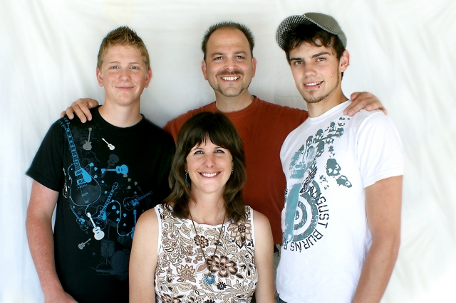 Wright family photo 2008. Jon, Michelle, David, and Chris