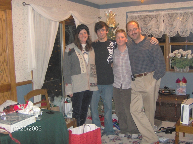 Wright family Christmas photo - 2006