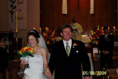 Gayle (Perry) Dockham and Mark on their wedding day.