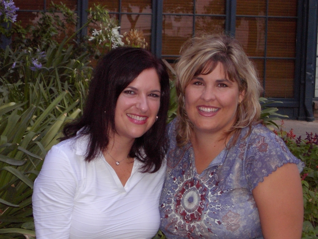 Gayle(Perry)Dockham and Kathy Walck at the Mission Inn