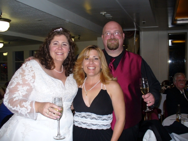 Bonnie Bodines Wedding - Bonnie, Marla & Bonnies new husband, Mike