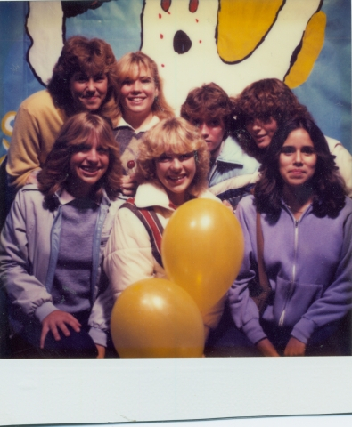 Smiley Elementary Halloween Carnival - 1982
Top, L-R: Bonnie Bodine, Marla Stansbury,
Lori Zdunowski, Becky Gamble.
Bottom, L-R: Sue Etherington, Laura Boberick, Cindy Dominguez