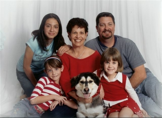 Joy Lanzetta O'Keefe, husband Patrick, daughters, Kate, Isabelle & Megan

