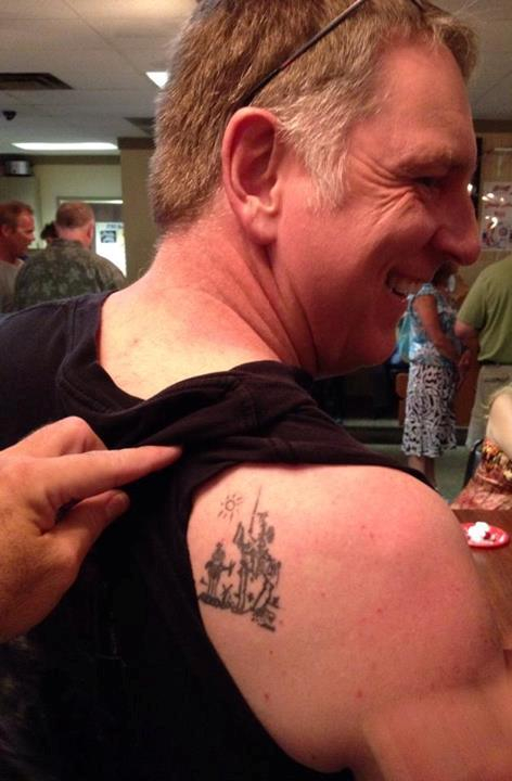 Wayne Harrah and tattoo