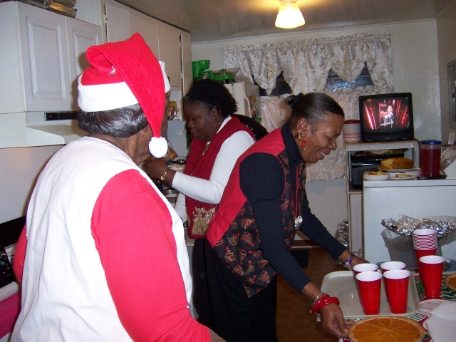 Beatrice Smith, Betty Green and Angela Gibbs(rear)