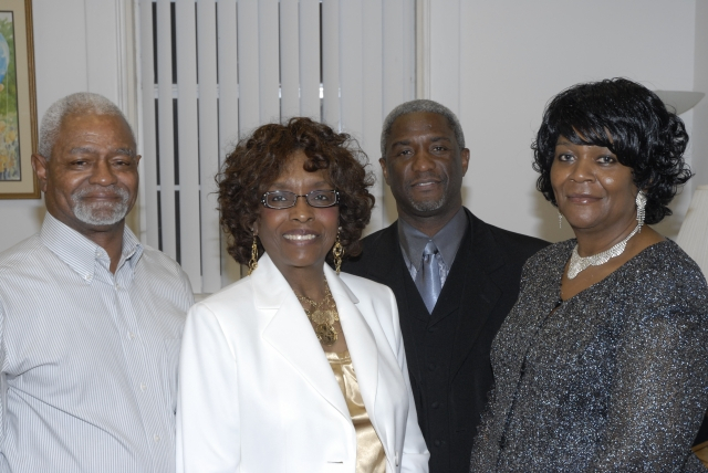 Willie "Ray" Greene, '68, Hattie Gardner, '60, Jerry Hudson and Celestine Green Hudson, '71