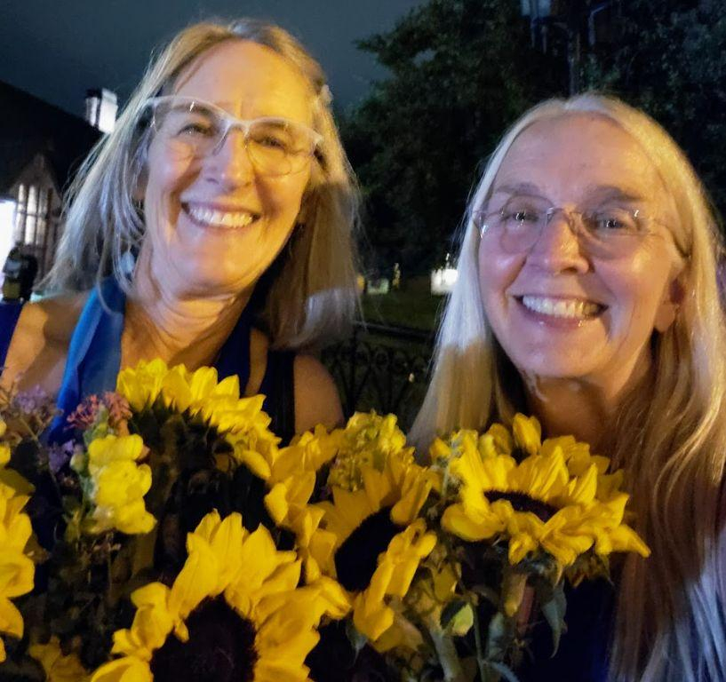 Connie and Jean with our beautiful flowers!
