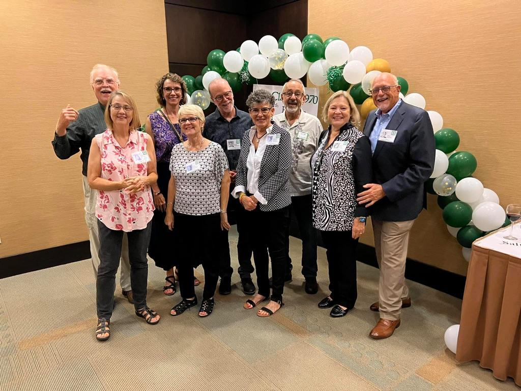 Band Reunion! Jay Klemme, Karyl Ellingson, Carolyn Paulus, Lynn Salchow, Scott Hazelhorst, Georgia Peterson, Cliff Rubinstein, Leona Parkin, Gary DeClark