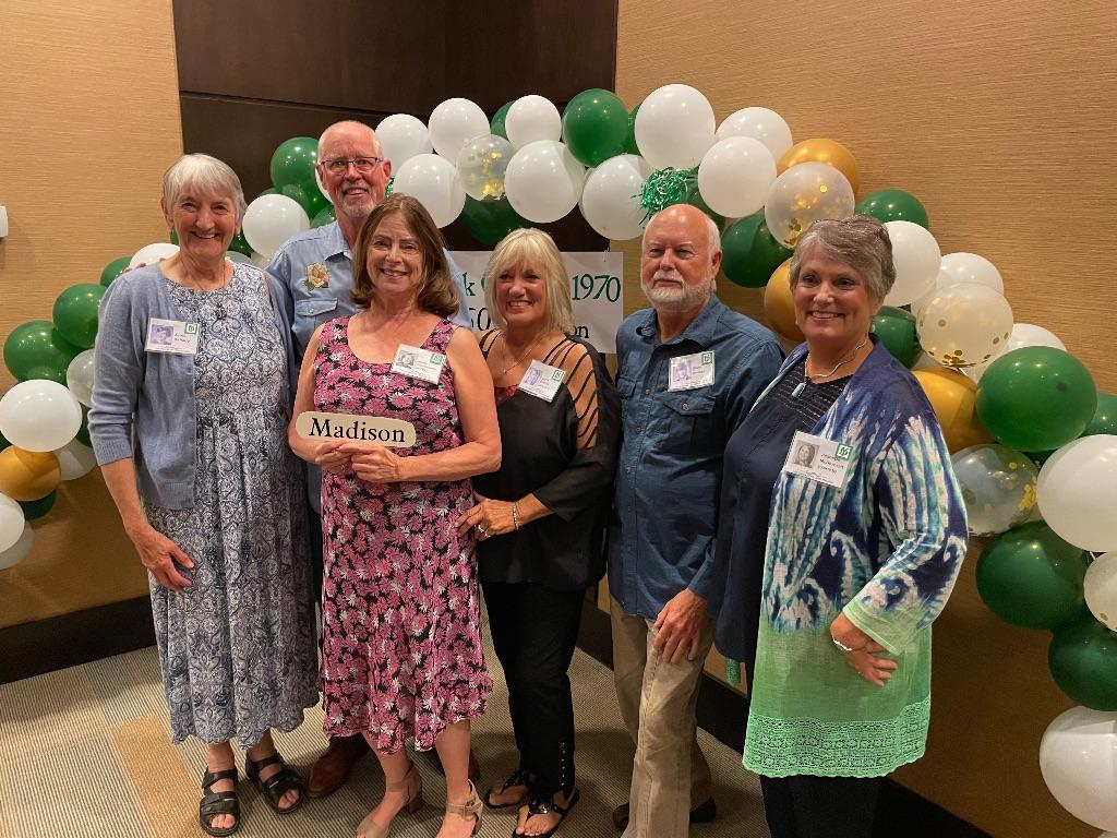 Madison school classmates: Astrid de Parry, Jim Palmer, Merle Kirby, Carol Garrett, Glenn Wallace, Jeanette Garrett