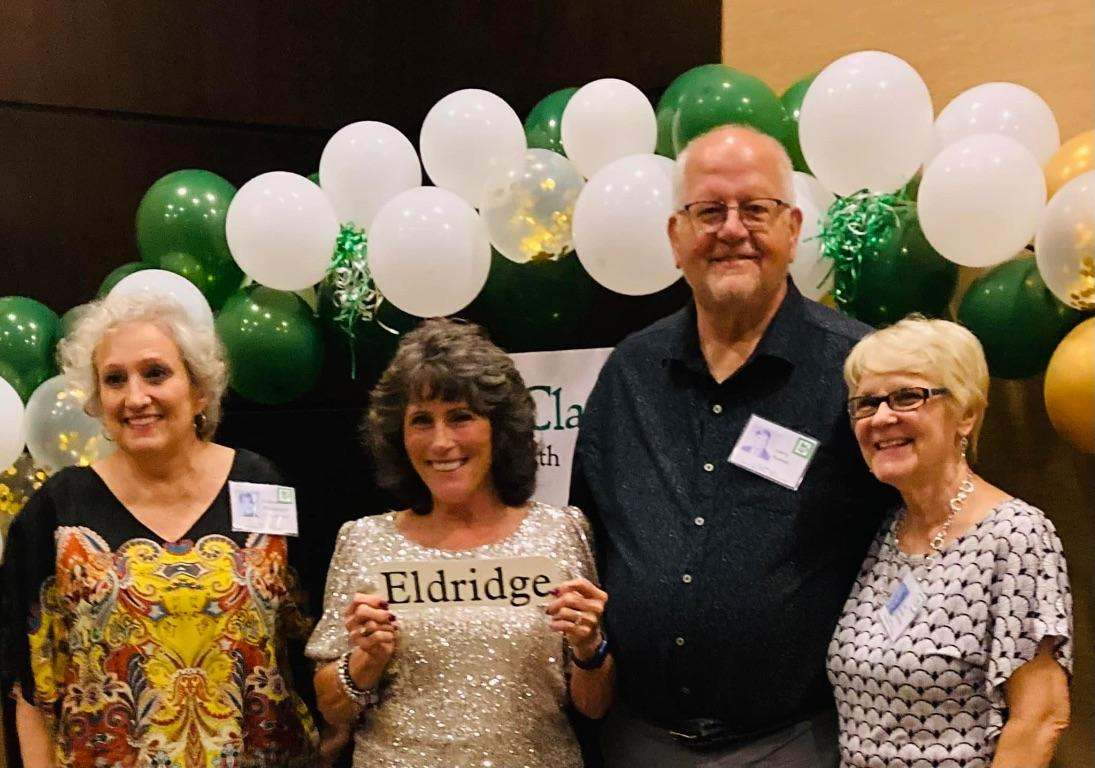 Eldridge School classmates: Val Calabrese Wunderlich, Susie McGraw DuPont, Larry Robish, Lynn Salchow Ferino